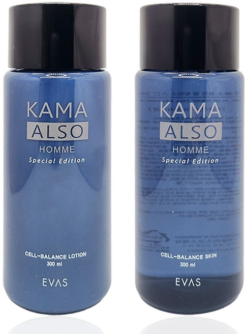 까마올소 중년 남자 스킨 로션 2종 대용량 300ml, 1세트