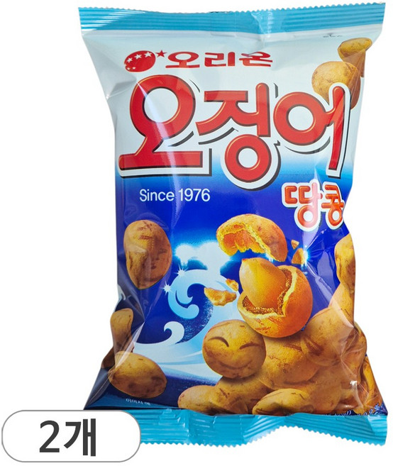 고소한 땅콩과 깊은 해물맛이 어우러진 오리온 오징어 땅콩 고추장마요맛 202g 2개