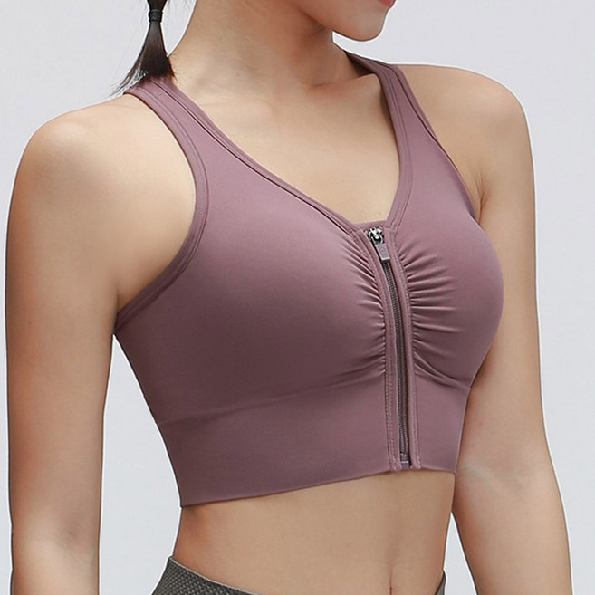 또온나 여성 앞지퍼 스포츠브라 운동시 편하게 입고 벗을 수 있는 탑브라 요가 피트니스 필라테스 이쁜 브라탑 CW제시