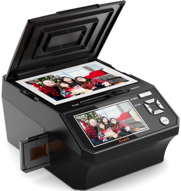 사진명함슬라이드 및 네거티브 스캐너 대형 5인치 LCD 화면 필름 슬라이드 디지타이저 35mm 110 필름/사진(3R 4R 5R)/명함을 22메가픽셀 디지털 JPEG로 변환