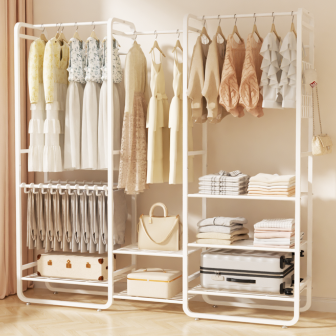 하이피러브 드레스룸 선반 철제 시스템 행거, U형 화이트