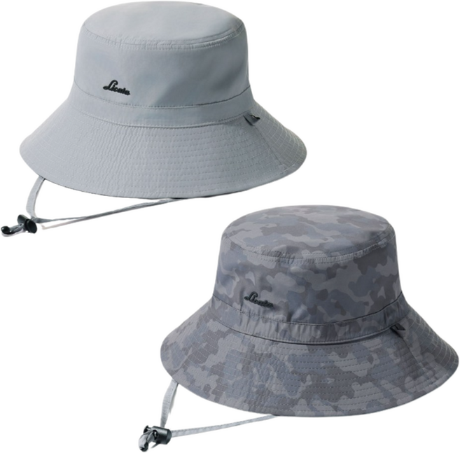 리카타 투웨이핏 카모 버킷햇 양면 자외선차단 빅사이즈 사이즈조절 벙거지모자, 딥그레이 카모, 1개