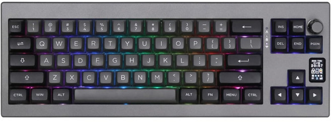 EPOMAKER Shadow-X 기계식 키보드 핫스왑지원 2.4ghz 블루투스 게이밍, 기본, 기본, Flamingo Switch