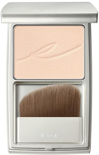 RMK 공식 RMK 실크핏 페이스 파우더 P01 펄 타입/케이스 및 브러시 포함 프레스토 파우더 피니시 파우더 파우더 피니싱 파우더 피지 흡착 파우더 화장 수정 파우더 파운데이션, 1개, 상세페이지 참조