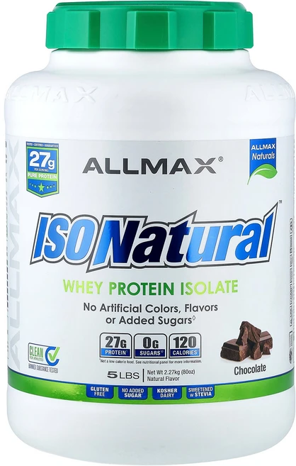 올맥스 ALLMAX ISONatural 분리 유청 단백질 프로틴 초콜릿 2.27kg 1개, ALLMAX 올맥스 웨이 단백질 아이솔레이트 초콜릿 5 - 쿠팡