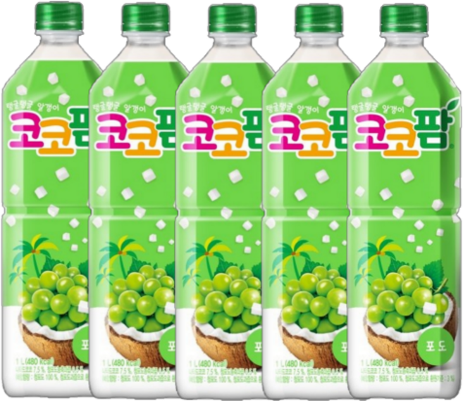 해태음료 코코팜 포도, 1L, 5개