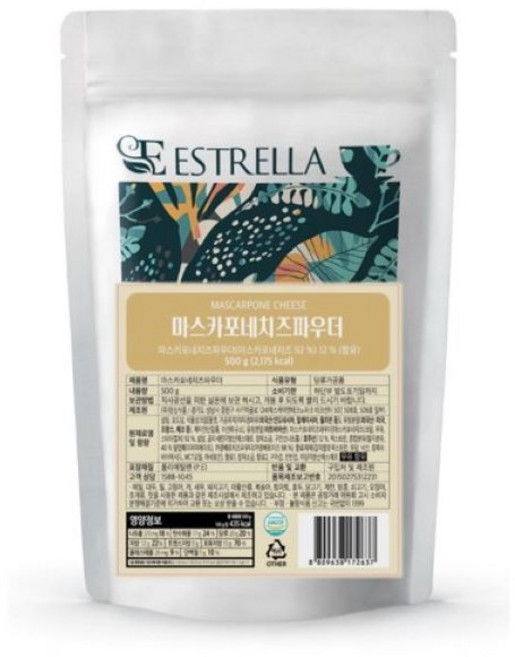 정심식품 카페에스트렐라 마스카포네치즈파우더(500g), 1개, 1개입, 500g