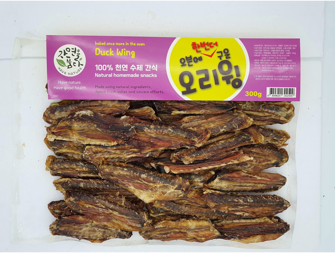 국산 수제 강아지 수제간식 영양간식 오래먹는 간식 오리날개 100g 300g 500g, 오리날개 300g, 1개