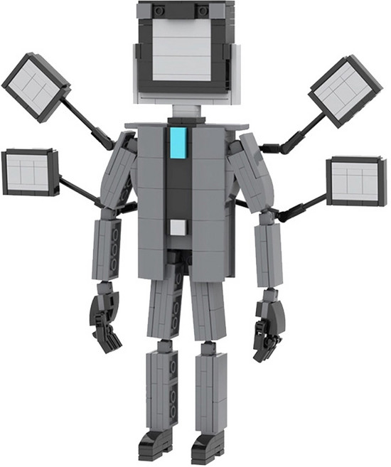 스키비디 토일렛맨 MOC 시리즈 세트 호환블럭 브릭미니피규어 취미/수집/장식/컬렉션용 커스텀 블록피겨, 03. 타이탄 TV맨, 1개