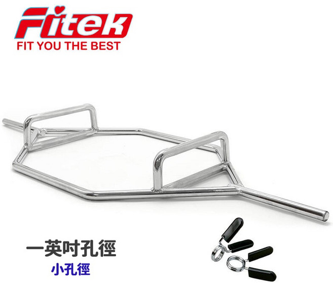 Fitek 六角槓鈴，一英吋孔徑，硬舉深蹲訓練器材