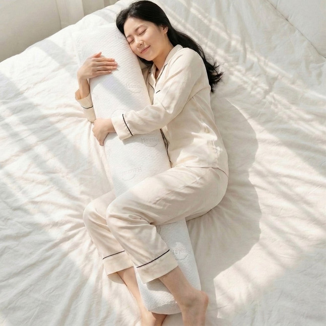 하우스터 국산 천연라텍스 죽부인 바디필로우, 화이트