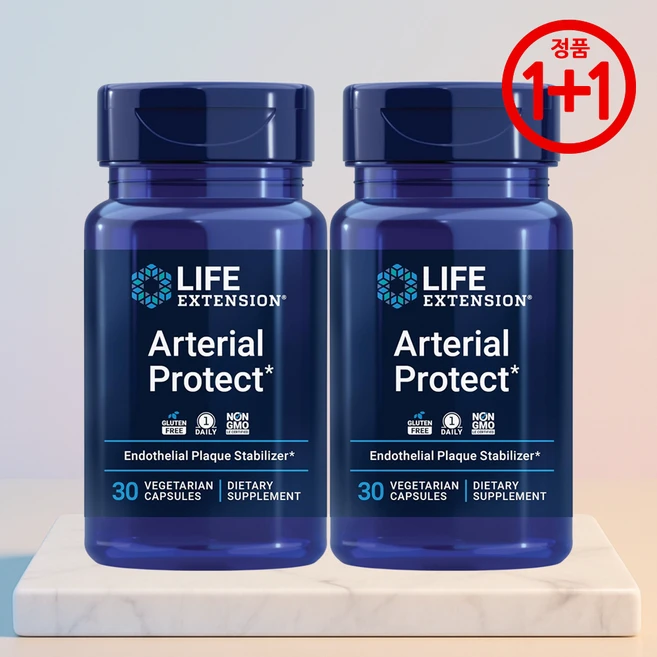 라이프익스텐션 아테리얼 프로텍트 30캡슐 피크노제놀 고투콜라 병풀추출물 2병세트 - 쿠팡