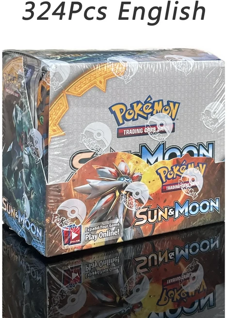 324/360개 영어판 TCG: 스칼렛 & 바이올렛 151 클래식 확장 부스터 박스 트레이딩 카드 36팩 선물, 19 Sun Moon