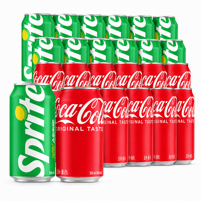 코카콜라+스프라이트 350ml 48캔 (각 24캔), 48개