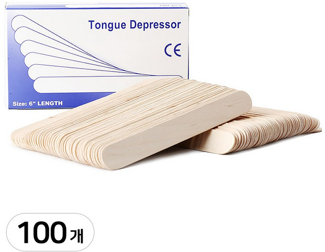 오아소 왁싱 우드 스파츌라 L 대형 라이트, 100개