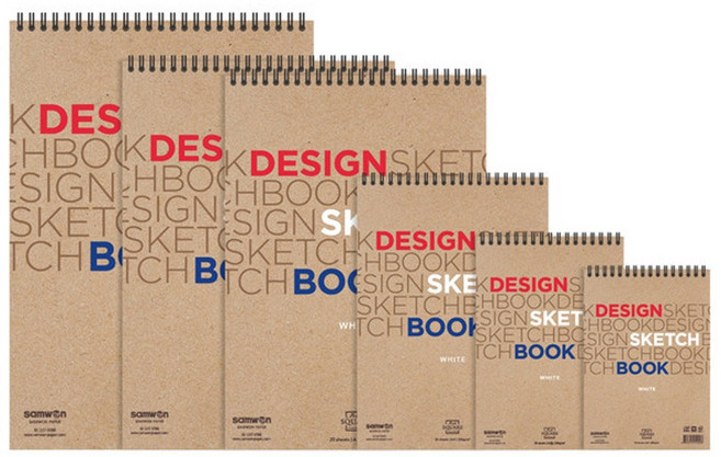 삼원 아트스퀘어 디자인스케치북 백색 200g (A4/8절/5절/4절), 5절