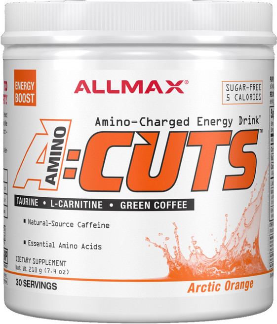 ALLMAX A:Cuts綜合胺基酸左旋肉鹼能量補充粉, 北極橙, 1個, 210克