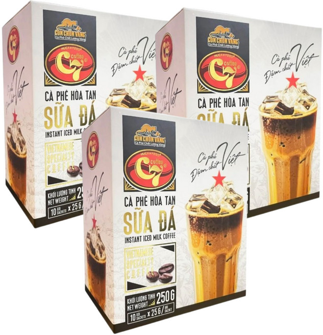 베트남 커피 C7 연유커피 카페쓰어다 4in1 카푸치노 믹스커피 cafe suada, 3세트, 10개입, 25g