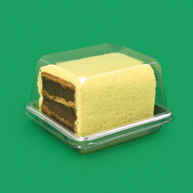 미니 롤케익 파운드케이크 포장용기 투명 높은 디저트 케이스 100개, 투명뚜껑-은색받침