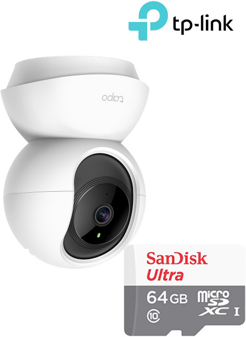 티피링크 TAPO CCTV 가정용 IP카메라 와이파이 무선 네트워크 스마트 케어 홈캠 C200+SD카드 64GB 포함, 1개