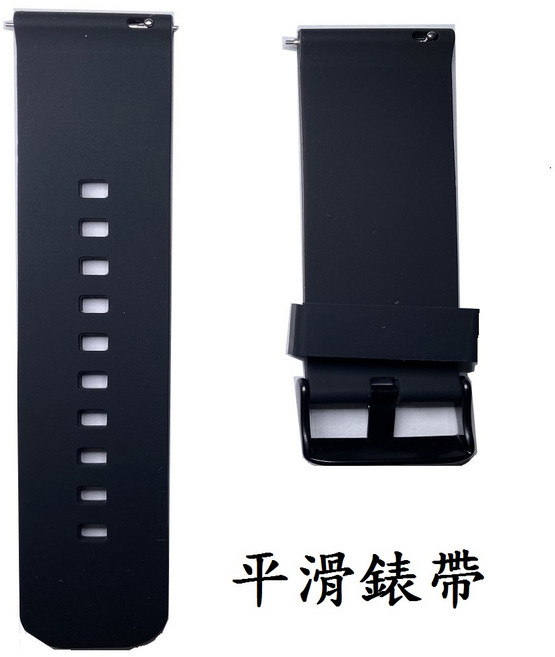 【矽膠錶帶】適用 華米 Amazfit BIP 6 bip 5 Unity A2324 錶帶寬度22mm 手錶 運動腕帶, 1個, 錶帶平滑-黑
