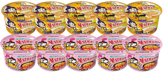 삼양 큰컵 10개(4가지치즈불닭5+까르보불닭5)무배, 10개