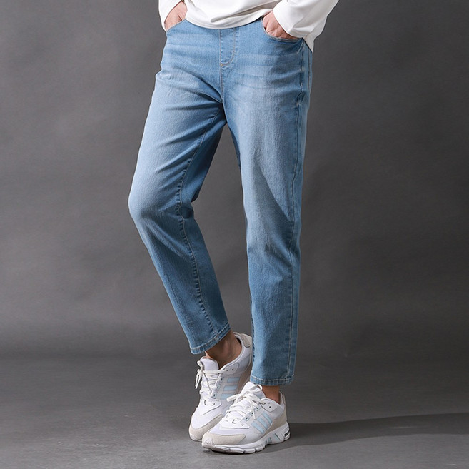 후앙스 데일리 스트링 밴딩 스판 테이퍼드 데님팬츠 SPCP-394