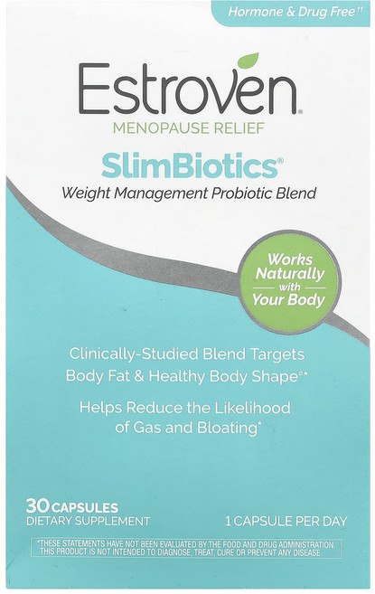 Estroven 폐경기 증상 완화 슬림바이오틱® 체중 관리 프로바이오틱 혼합물 캡슐 30정, Estroven폐경기증상완화슬림바이오틱체중관리프로바이오, 1개