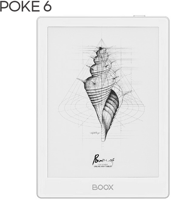 오닉스 BOOX 포크6 ONYX 포크6S 6인치 이북리더기 전자책 POKE6 POKE6S 2+32GB 중국내수용, 6화이트, 32GB, Wi-Fi