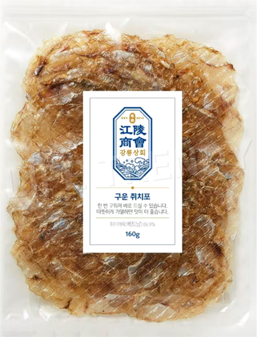 강릉상회 구운 쥐치포, 1개, 160g