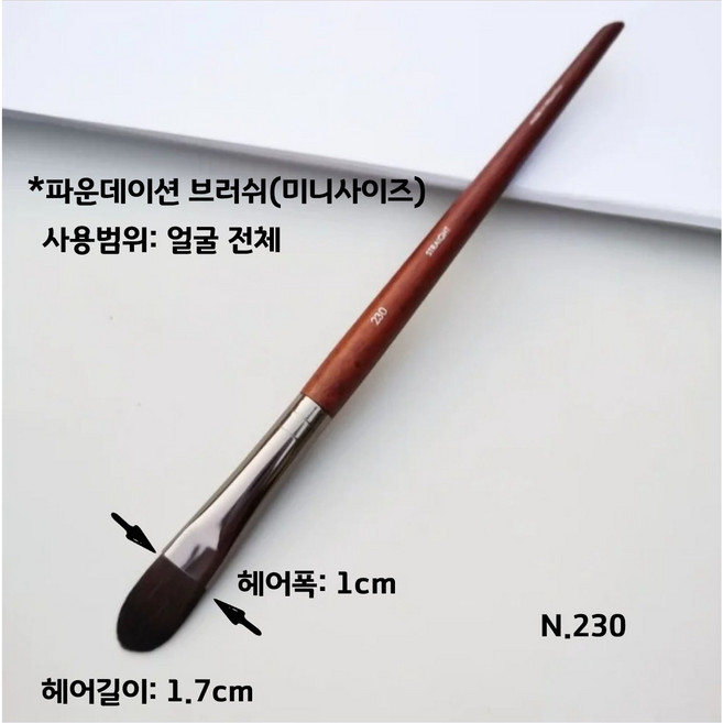 톡투유 4종 파데 컨실러 브러쉬 파운데이션 스팟 브러쉬, 230번 미니 파운데이션 브러쉬, 1개, 230번 미니 파운데이션 브러쉬