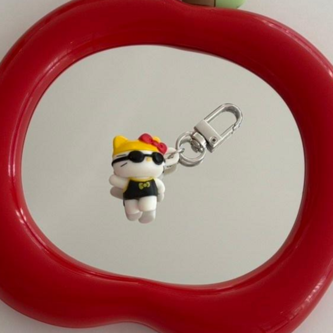 수영복 키티 피규어 키링 해녀 키티 피규어 키링