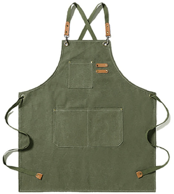 아워리빙 캔버스재질 마스터 앞치마, 1_카키