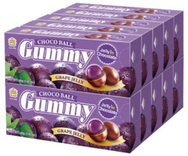 이메이 구미초코볼 포도맛, 40g, 7개