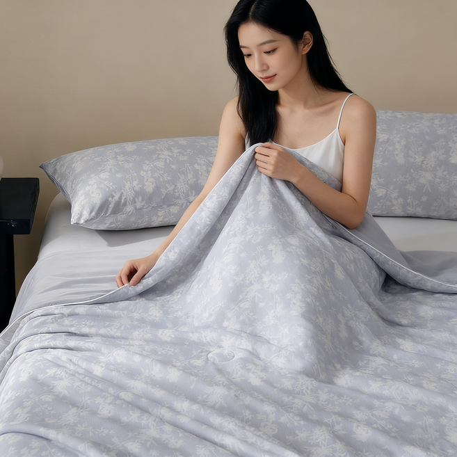 아리엘노 항균 아이스 실크 냉감이불 여름이불 차렵이불 쿨링이불