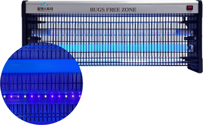 홈앤스토리 벅스프리존 LED 전기 모기퇴치기 벌레유인자외선 램프로 강력하게, 40W벌레퇴치기LED와BL램프