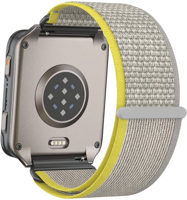 24mm 소프트 나일론 루프 밴드 통기성 스포츠 스트랩 Garmin Venu X1 퀵 릴리스 밴드 코로스 노매드 APEX 4 46mm 워치밴드, 그레이 옐로우