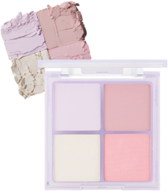 브이디엘 치크스테인 블러셔 팔레트 10g, 02 클린 라벤더 (쿨톤), 1개