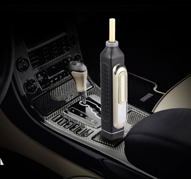 USB 충전식 라이터 일체형 휴대용 담배대 홀더 담뱃재 재떨이 담배꽃이 집게 손잡이, PT034골드, 1개