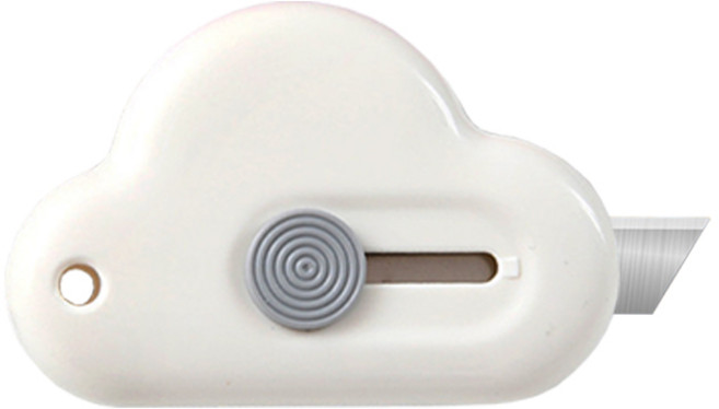 미니 자석 구름택배칼 박스커터 언박싱칼, 화이트, 1개