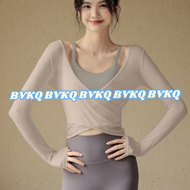 에브리몰닝 여성 섹시한 긴팔요가복 상의(부라탑+티)