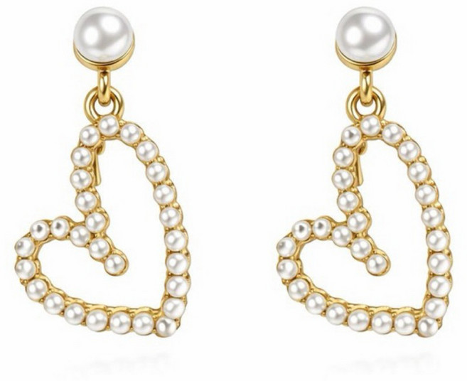 無耳洞 珍珠愛心造型耳夾