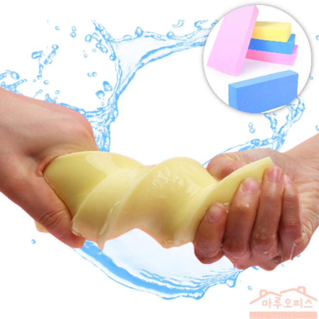 PVA 강력 물기 제거 블럭 _ 강력한 물흡수 물기 제거 스펀지 세차 물기제거 워터리무버 PVA 흡수, 랜덤 색상, 1개