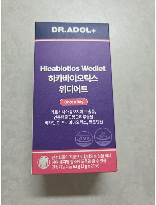 Dr.adol 닥터아돌 히카바이오틱스 위디어트 다이어트 보조제 그린세라 가르시니아 남자 여자 닥터아돌 영양제, 30g, 1개