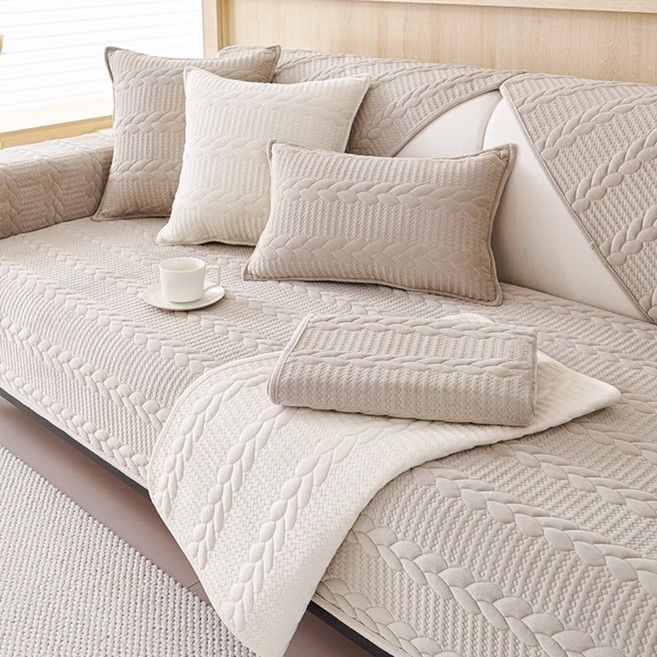 코팅블루 감성 미끄럼방지 포근하고 두꺼운 극세사 겨울 쇼파패드