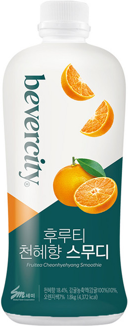 베버시티 후르티 천혜향 스무디 농축액, 1.8kg, 6개