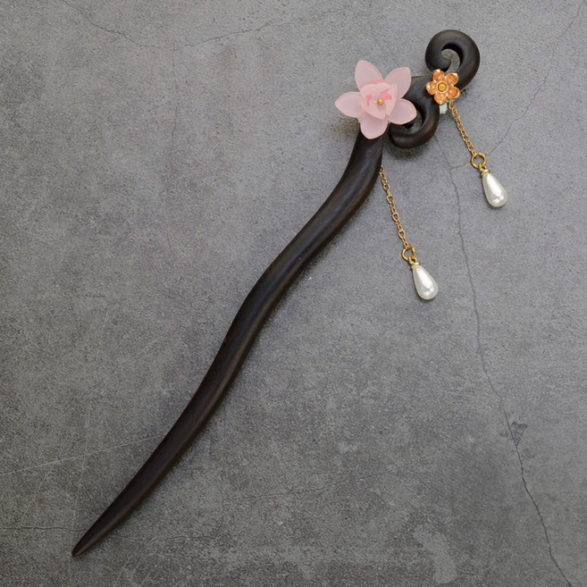 [HANNAL] 단아한 큰꽃 흑단비녀