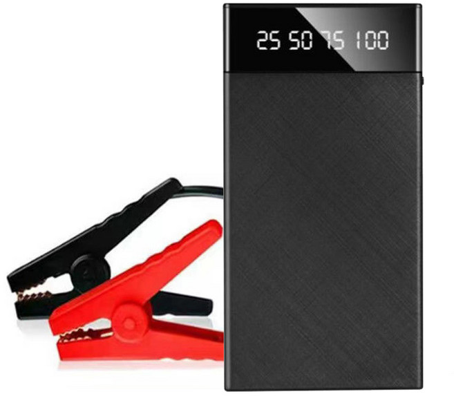 휴대용 자동차 점프스타터 얇은 면 다기능 보조배터리, 1개, 블랙