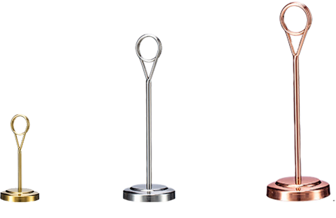 앤틱 롱 메탈 POP 골드 로즈골드 명함 쿠폰 네임택 메모 홀더 카페 가격표 꽂이 쇼클립 베이커리, 실버 15cm