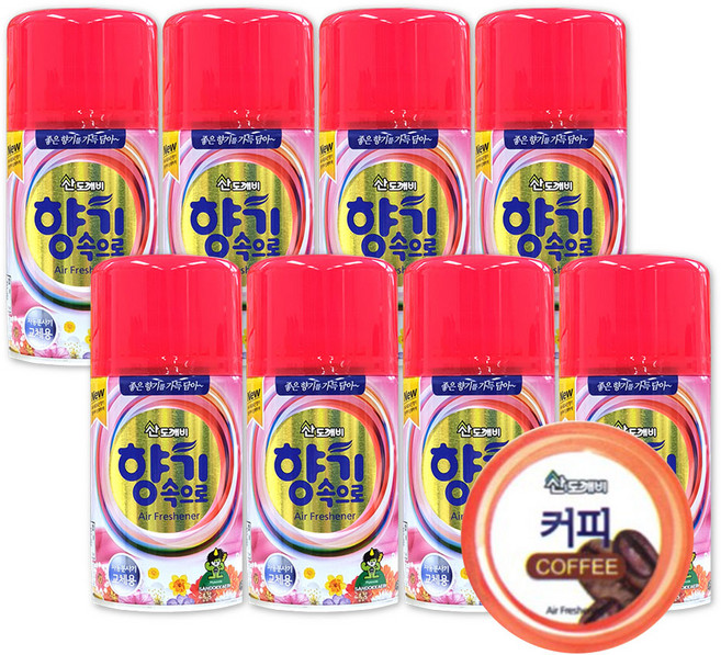 산도깨비 향기속으로 리필용 방향제 커피향, 290ml, 8개